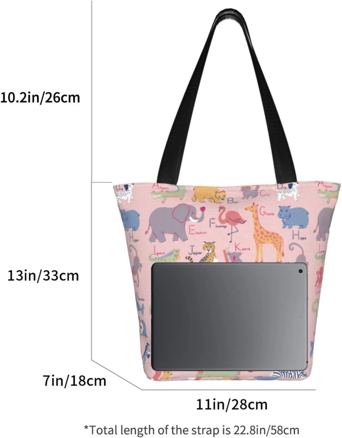 Cute Automobile Doodle Excavator Truck Women's Tote Bag Lightweight Shopping Handbag Travel Shoulder Bag With Zipper