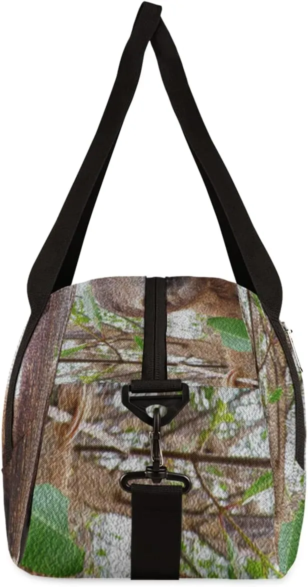 Cute Funny Sloth Kids Duffel Bag for Girls Boys Teens, Sloth Oil Painting Dance Bag Overnight Small Duffel Bag Carry On Weekend Sports Gym Travel Bag for School Practice Gymnastics Ballet