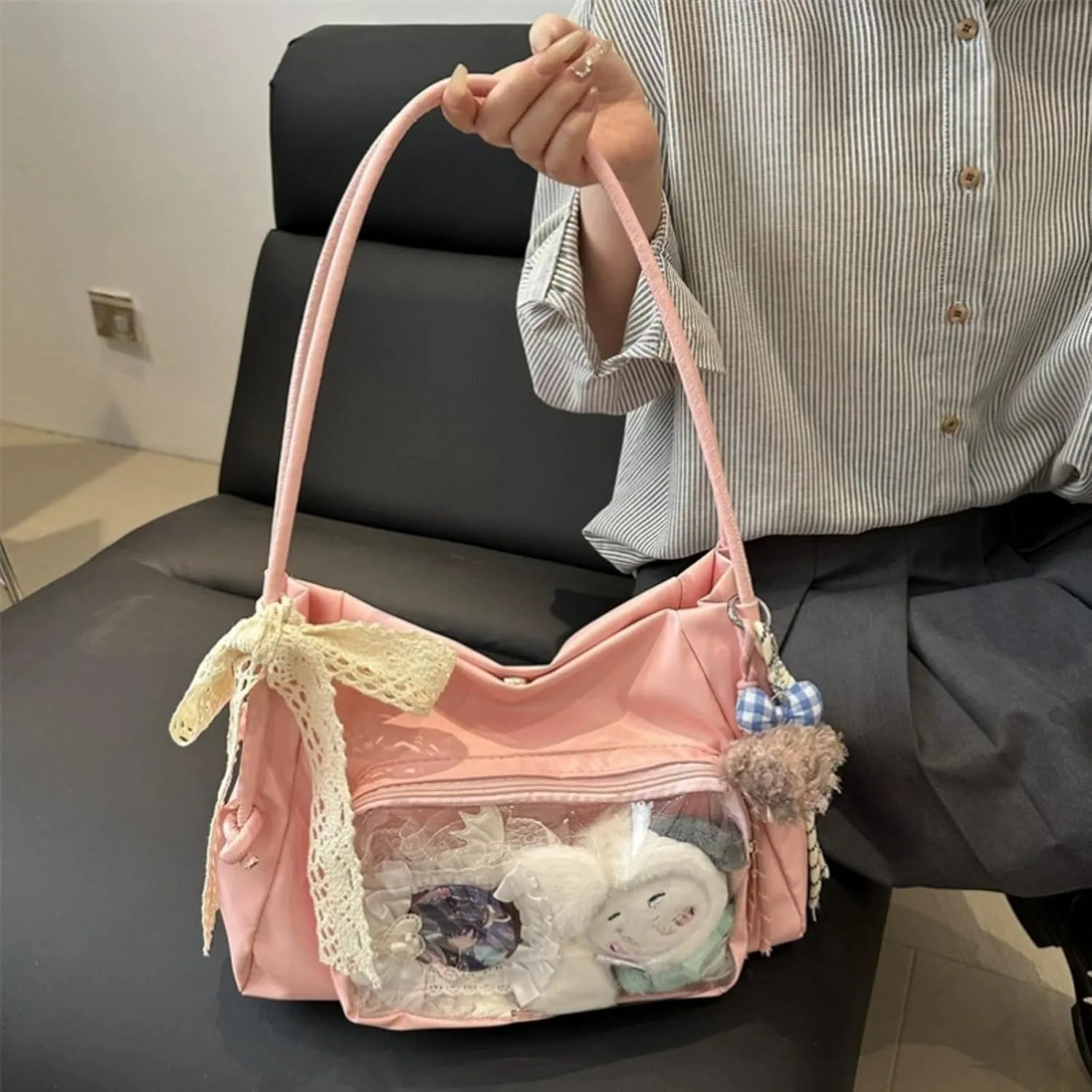 Cute Ita Bag Pin Display shoulder bag Can showcase your favorite anime characters suitable for for Anime fans