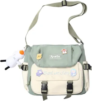 Cute Messenger Bag, Crossbody Bags for Women Kawaii Messenger Bags Purses
