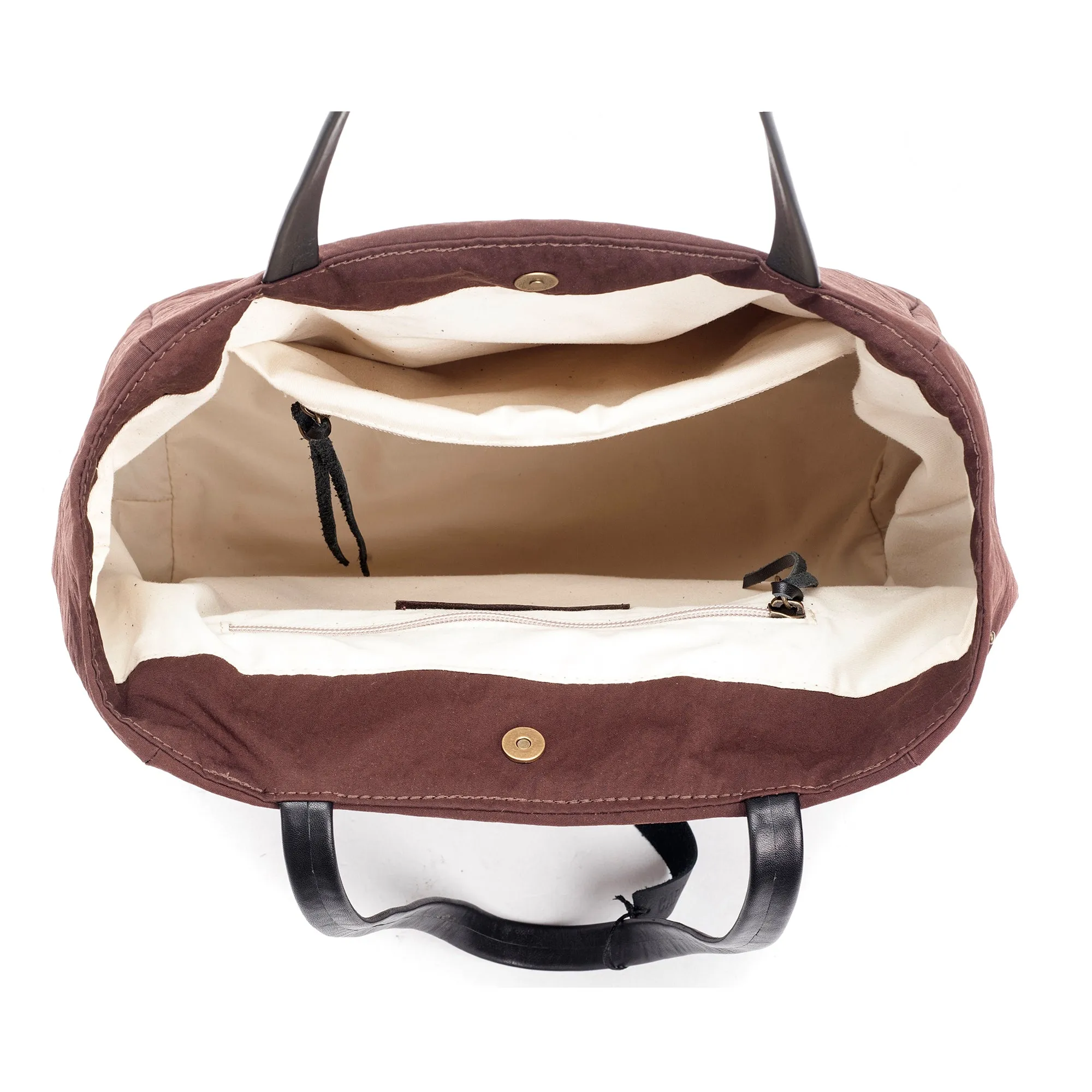 Dark Brown Fabric Bag