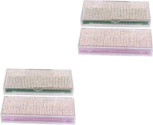 Didiseaon 2sets Luxury Shiny Eyelash Storage Boxes Eyelash Design for Lash Boxes 2pcs*2