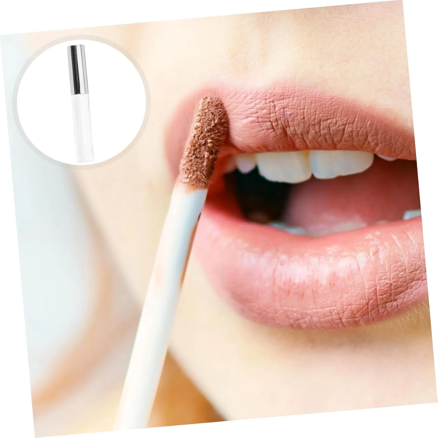 Didiseaon 30pcs Fashion Lip Gloss Tube Circular Design Plastic Container for Easy Use for Lip Gloss Oil and Dye Liquid Travel-friendly and Lightweight