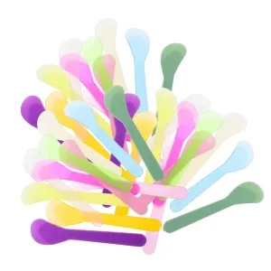 Didiseaon Depuffing Face Mask Tool 150pcs Powder Face Mask Spatulas Curved Design for Easy Makeup Removal
