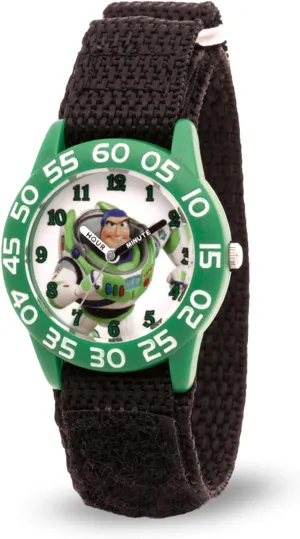 Disney Toy Story Kids' Plastic Time Teacher Analog Quartz Nylon Strap Watch