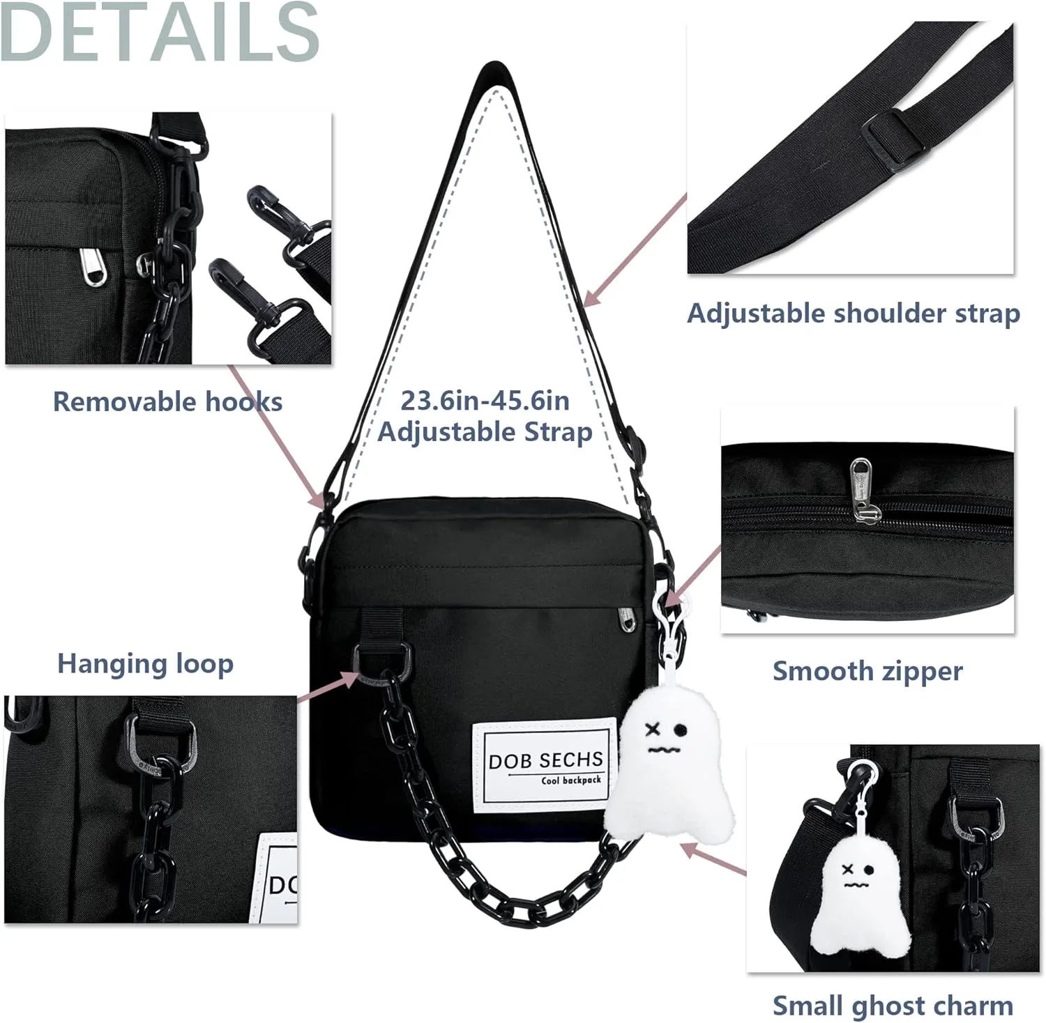 DOB SECHS Crossbody Purse Small Messenger Bags for Women Shoulder Bag…