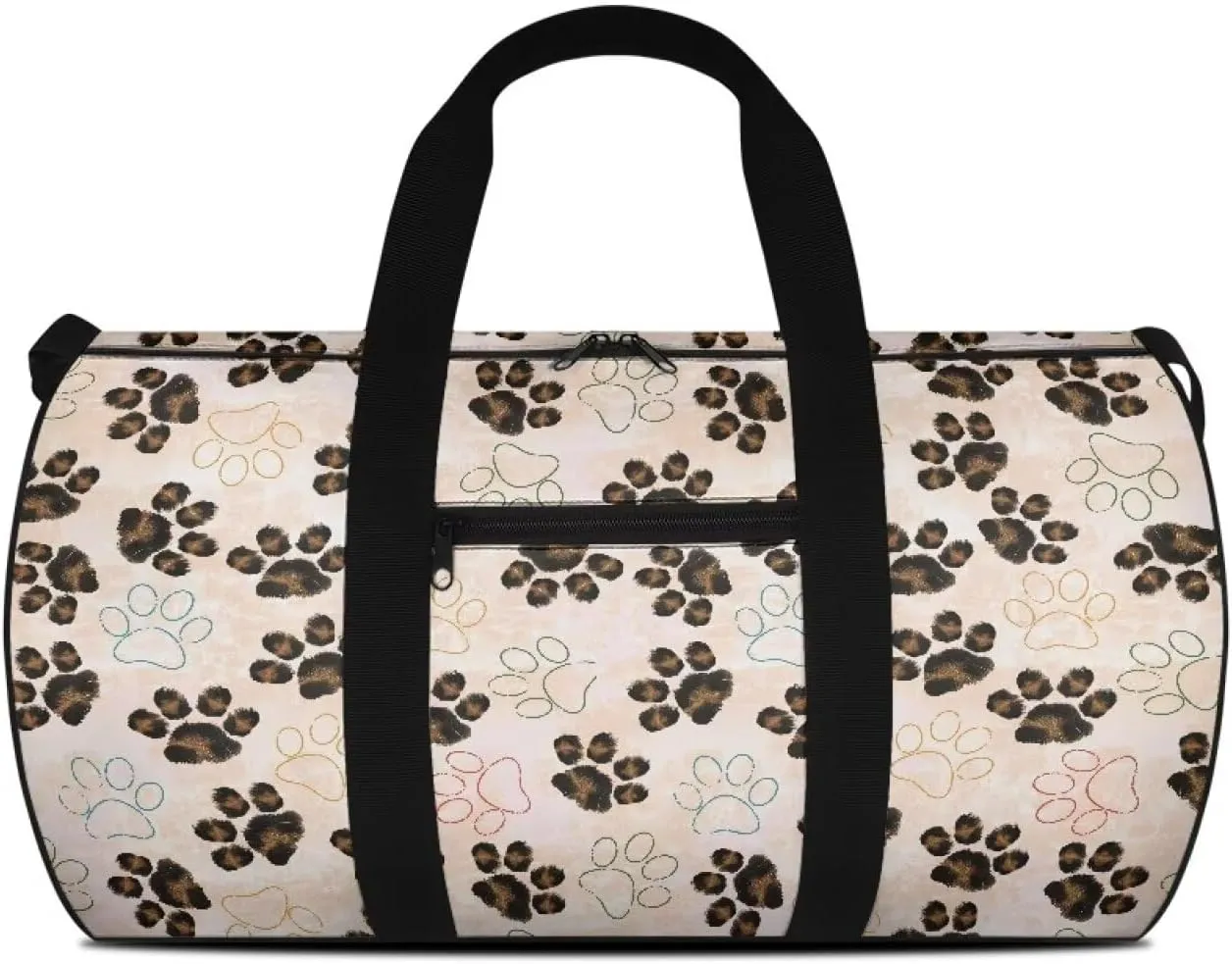 Dog Paw Print Duffle Bag Carry On Tote Bags for Women Hospital Bag for Labor and Delivery Travel Duffle Bag for Men Lightweight Weekender Overnight Tote Bag