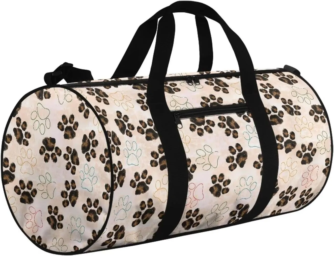 Dog Paw Print Duffle Bag Carry On Tote Bags for Women Hospital Bag for Labor and Delivery Travel Duffle Bag for Men Lightweight Weekender Overnight Tote Bag