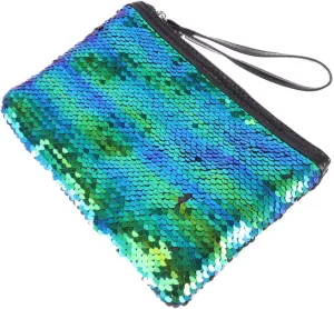 DOITOOL Colorful Paillette Cosmetic Bag Unique Design Zipper Closure for Travel and Daily Use, As Shown, Size 1