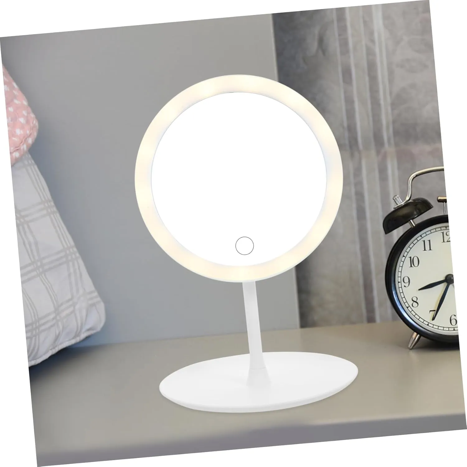 DOITOOL Led Makeup Mirror Usb Charging Portable Cosmetic Mirror Non- Base and Storage Tray Smart Lighted for Home and Travel Use