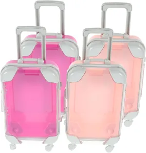 DOITOOL Makeup Travel Bag Organizer 4pcs Makeup Organizer Box Travel Holder Brush Storage Box Mini Suitcase