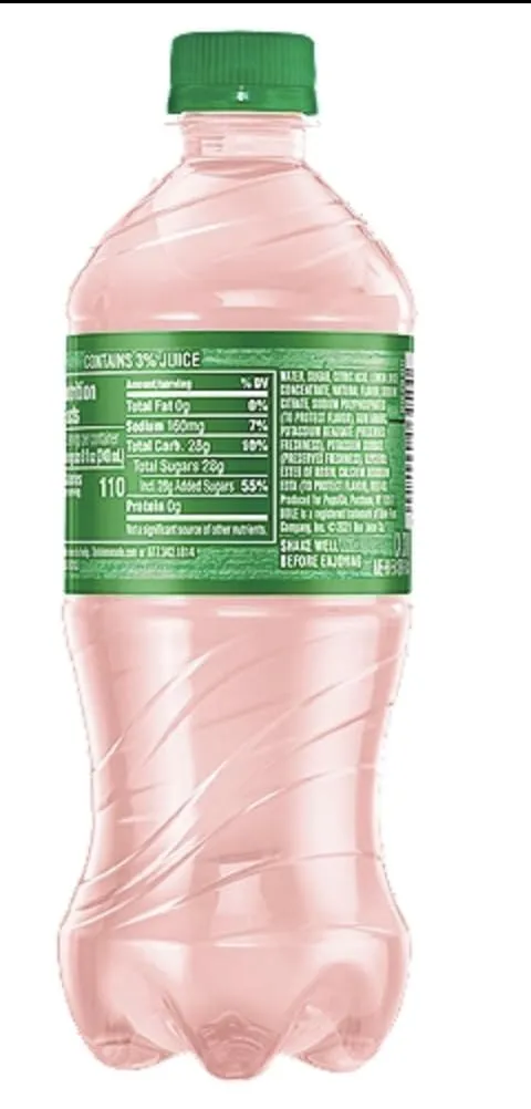 Dole Strawberry Lemonade 20 oz Soda Bottles (Pack of 24)