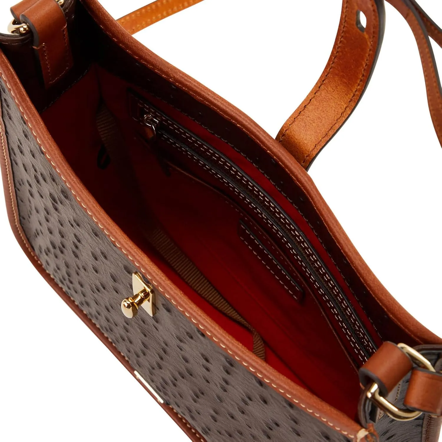 Dooney & Bourke Handbag, Ostrich Messenger Crossbody