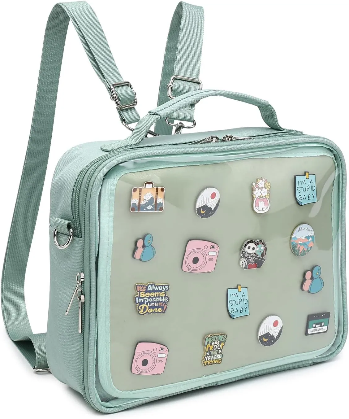 Dopamine Color Ita Bag Backpack Satchel Oxford Crossbody Messenger Shoulder Bag