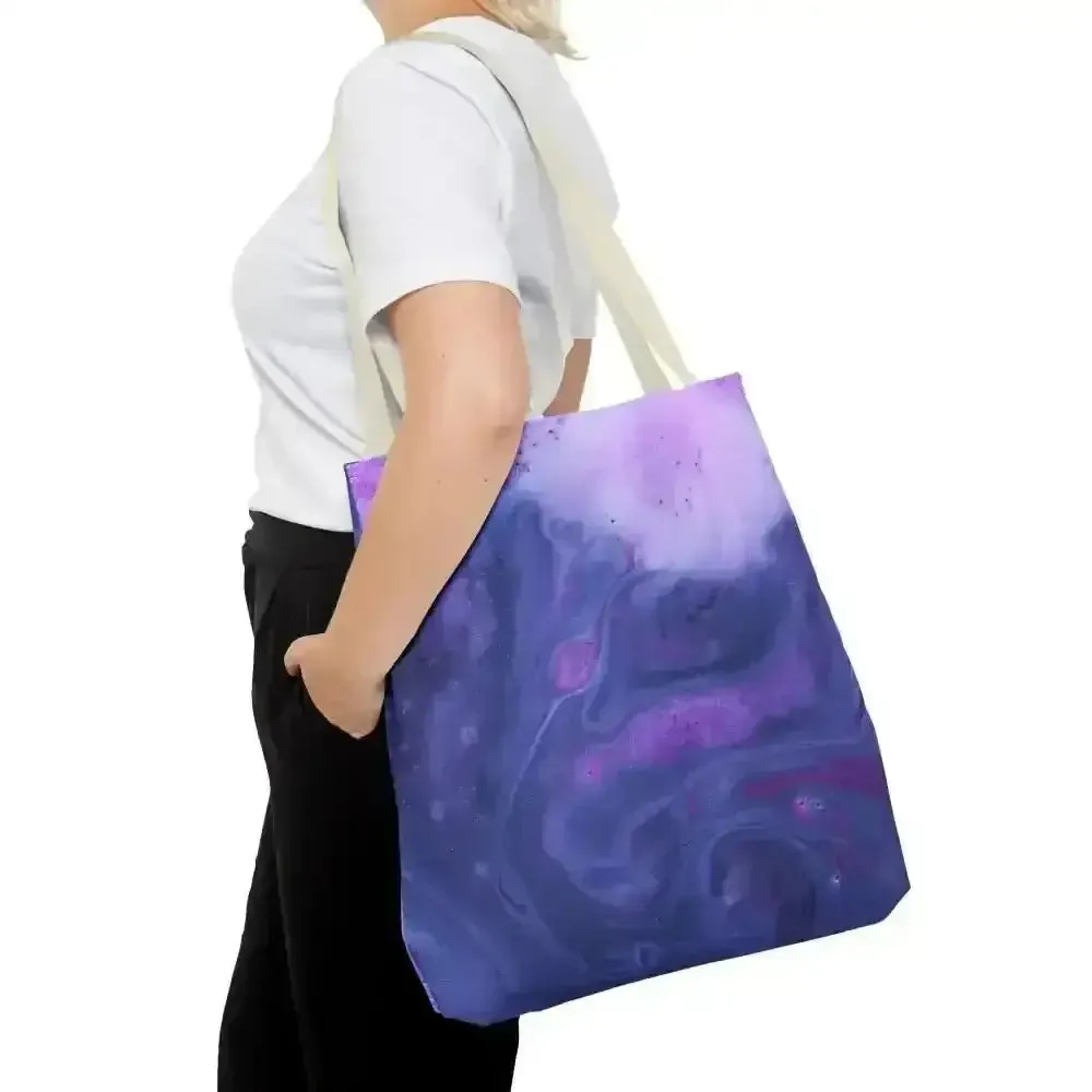 Dreamy Purple Haze Beach Tote for Stylish Shoppers