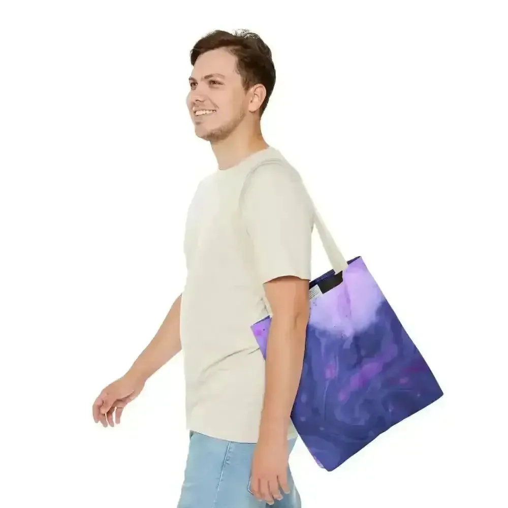 Dreamy Purple Haze Beach Tote for Stylish Shoppers