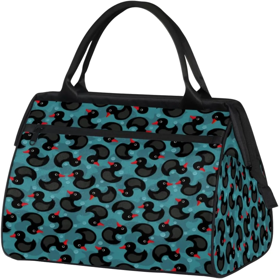 Duck Cute Indigo Weekender Bags for Women 25L Small Travel Duffel Bag Teen Girl Overnight Tote Bags Ladies Gym Duffle Carry On Bag