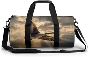Duck Goose Flying Skies Mount Gym Bag Lightweight Duffel Bag Workout Bag Overnight Backpack Travel Bags for Men Women, 17.7in/9in/9in, Style