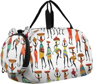 Duffel Bags for Boys Girls Beautiful African Women Dance Bag Small Gym Bags for Kids Teens