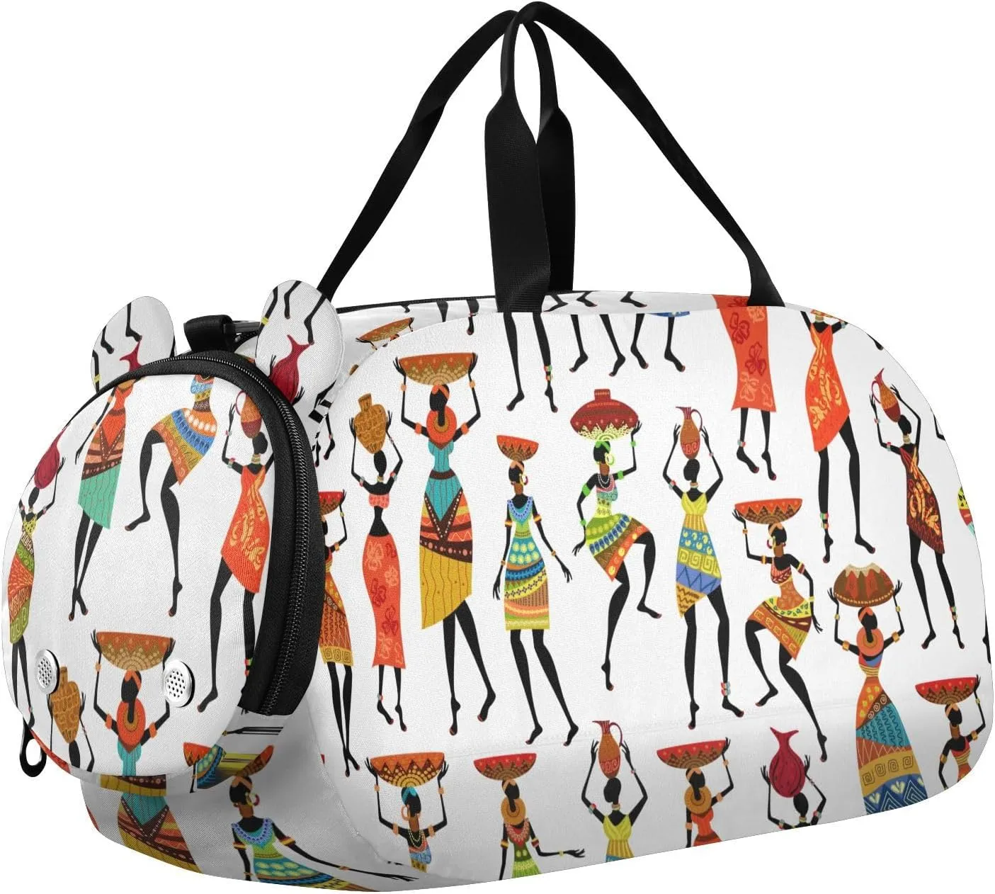 Duffel Bags for Boys Girls Beautiful African Women Dance Bag Small Gym Bags for Kids Teens