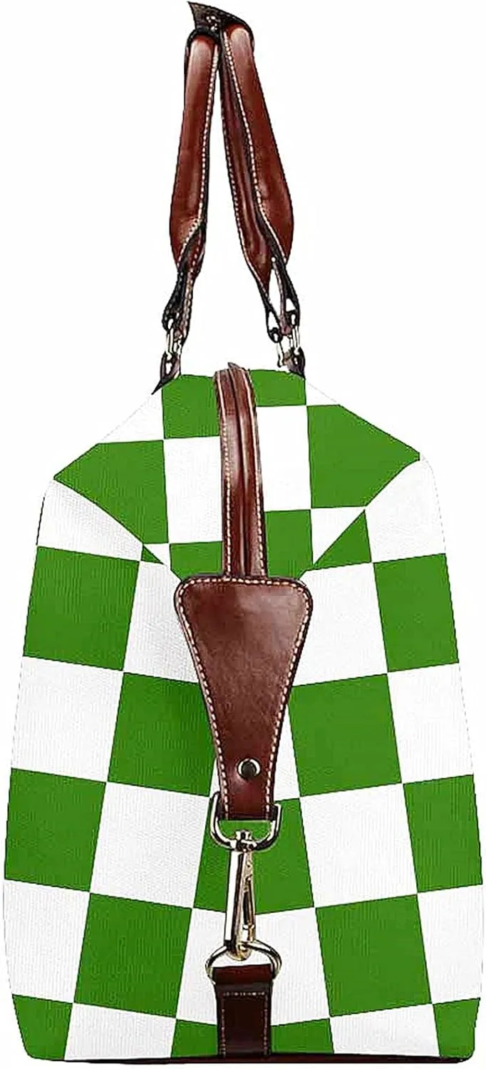 Duffel Weekender Overnight Travel Carry on Bags Green Sport Bag Gym Tote with Pocket for Women