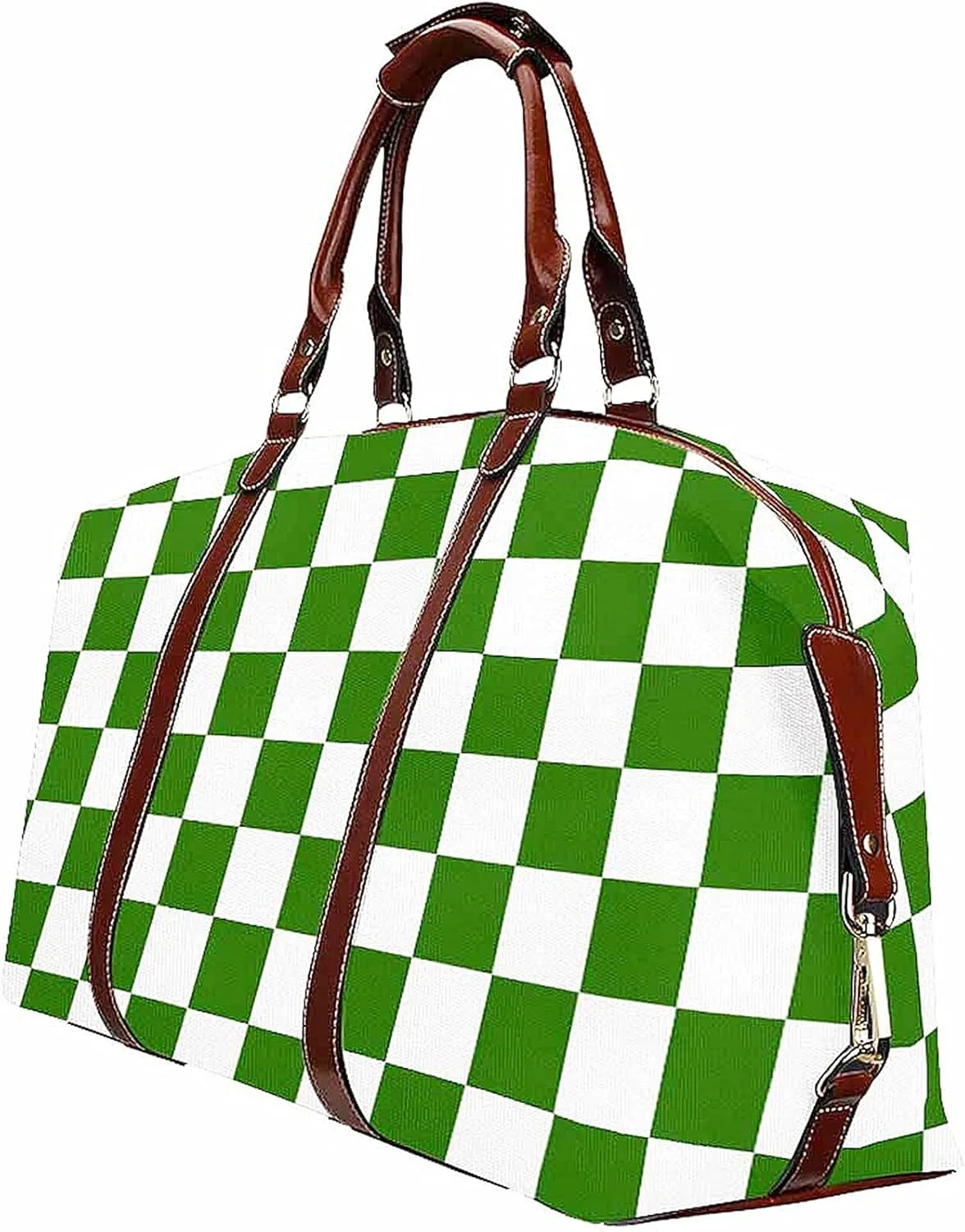 Duffel Weekender Overnight Travel Carry on Bags Green Sport Bag Gym Tote with Pocket for Women