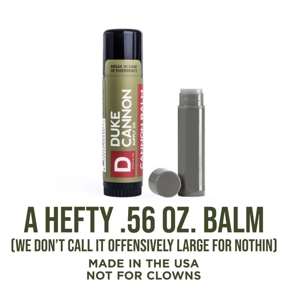 Duke Cannon Cannon Lip Balm 140° & Tactical Lip Protectant Bundle - SPF 30 & SPF 15, Blood Orange Mint & Fresh Mint Flavors, 2 Pack