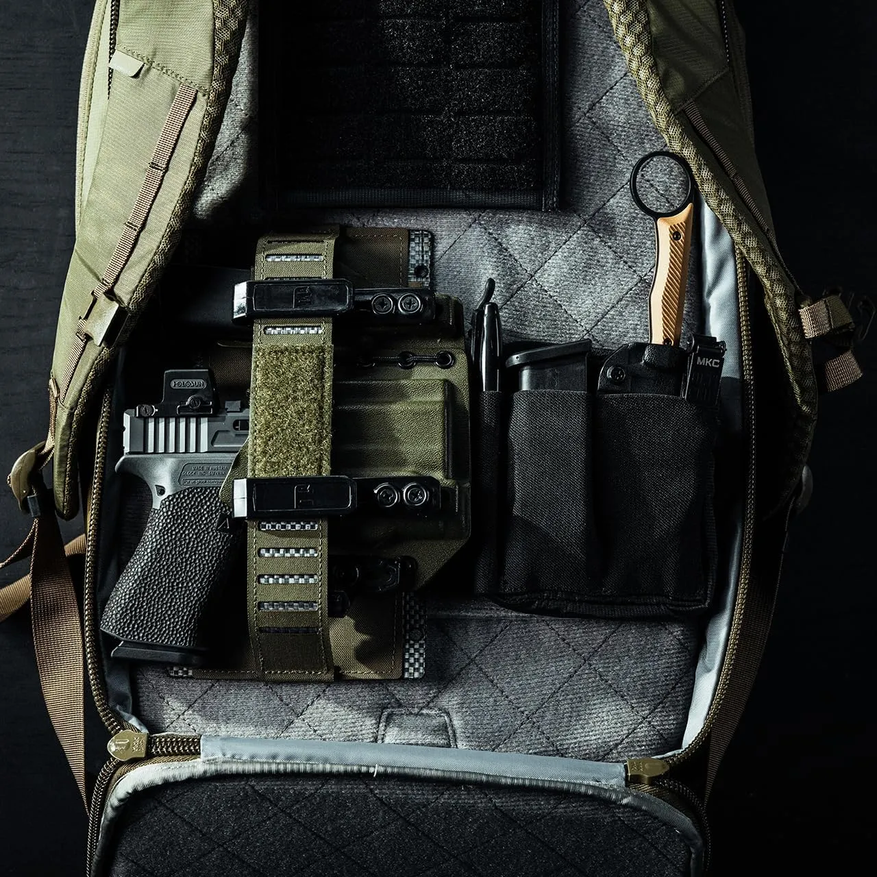 Eberlestock Fade Transport - EDC Backpack for Everday Carry - Fully Customizable System - 18" Tall and 18L of Volume - Olive