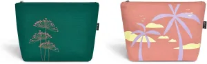 Eco Right Canvas Cosmetic Bag: Travel Makeup Pouch For Women & Girls, Zipper Purse Organizer, Stylish Canvas Cotton Aesthetic, Large Capacity, Toiletry Storage, Purse-friendly