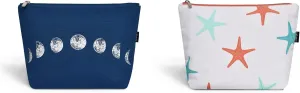Eco Right Canvas Cosmetic Bag: Travel Makeup Pouch For Women & Girls, Zipper Purse Organizer, Stylish Canvas Cotton Aesthetic, Large Capacity, Toiletry Storage, Purse-friendly