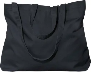 econscious 100% Organic Cotton Large Twill Tote, BLACK, One Size