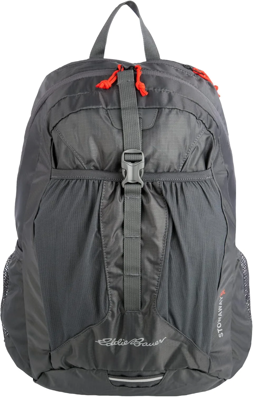 Eddie Bauer Stowaway Packable Backpack-Made from Ripstop Polyester, Dark Smoke, 30L