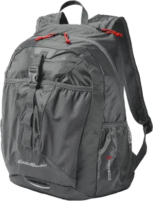 Eddie Bauer Stowaway Packable Backpack-Made from Ripstop Polyester, Dark Smoke, 30L