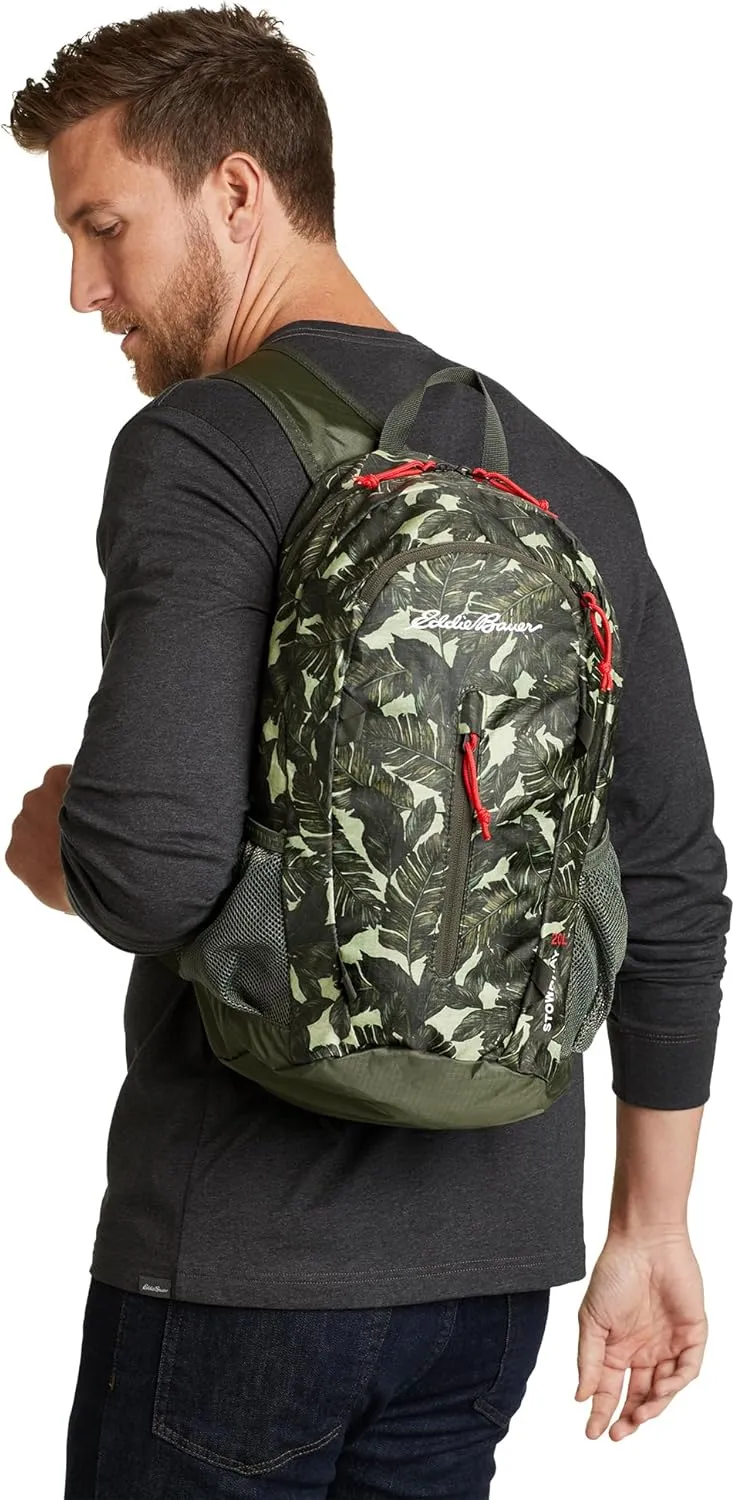 Eddie Bauer Stowaway Packable Backpack-Made from Ripstop Polyester, Onyx, 20L