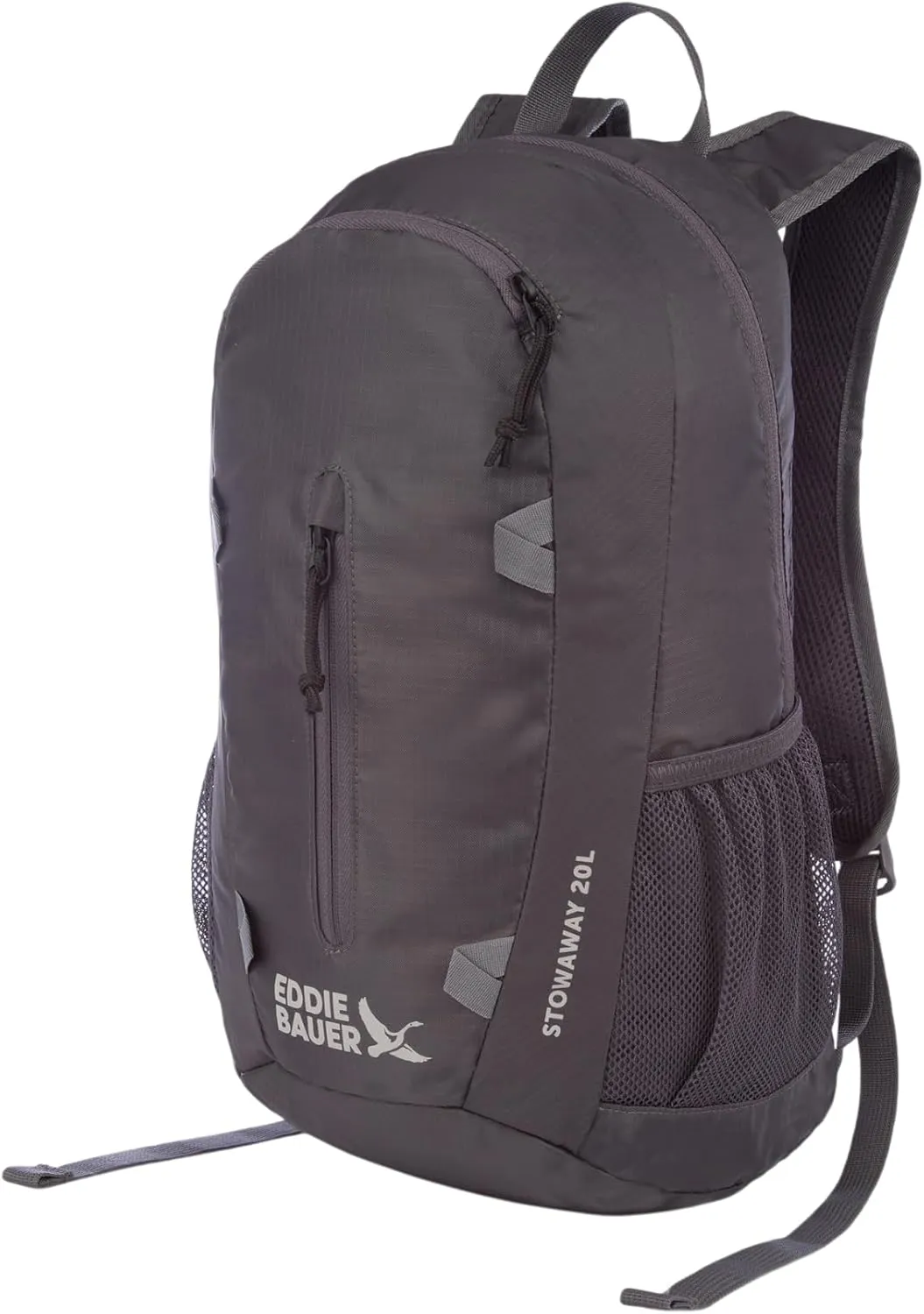Eddie Bauer Stowaway Packable Backpack-Made from Ripstop Polyester, Onyx, 20L