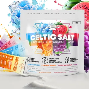 Electrolytes Powder Packets - Celtic Salt Electrolyte Drink Mix for Rapid Hydration - Non-GMO, Vegan Friendly, Gluten Free & Sugar Free Electrolytes Powder - Variety Pack (12 Packets)