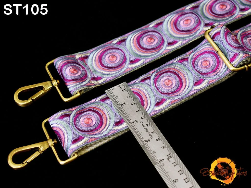 Embroidered Purse Strap Crossbody Strap for Purses Boho Bags Strap Embroidery Replacement Strap Boho Guitar Strap Handbag Strap gift for mom