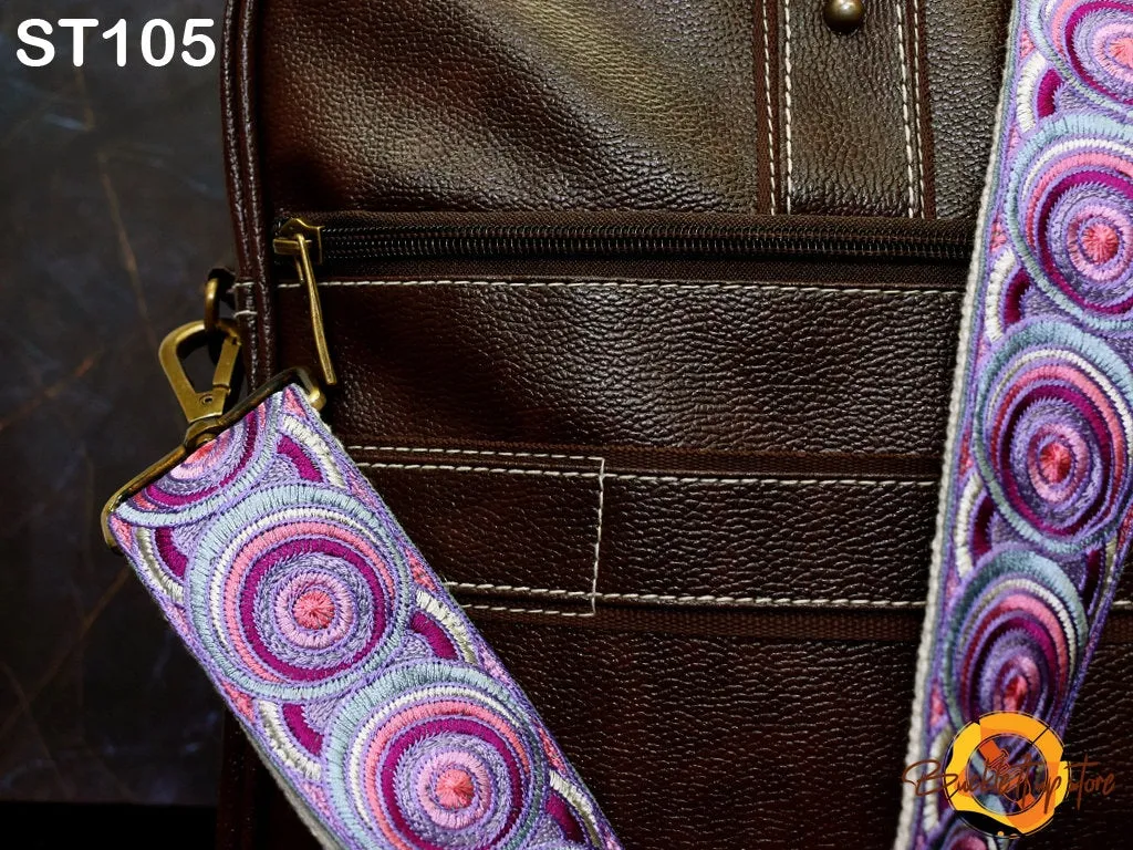 Embroidered Purse Strap Crossbody Strap for Purses Boho Bags Strap Embroidery Replacement Strap Boho Guitar Strap Handbag Strap gift for mom