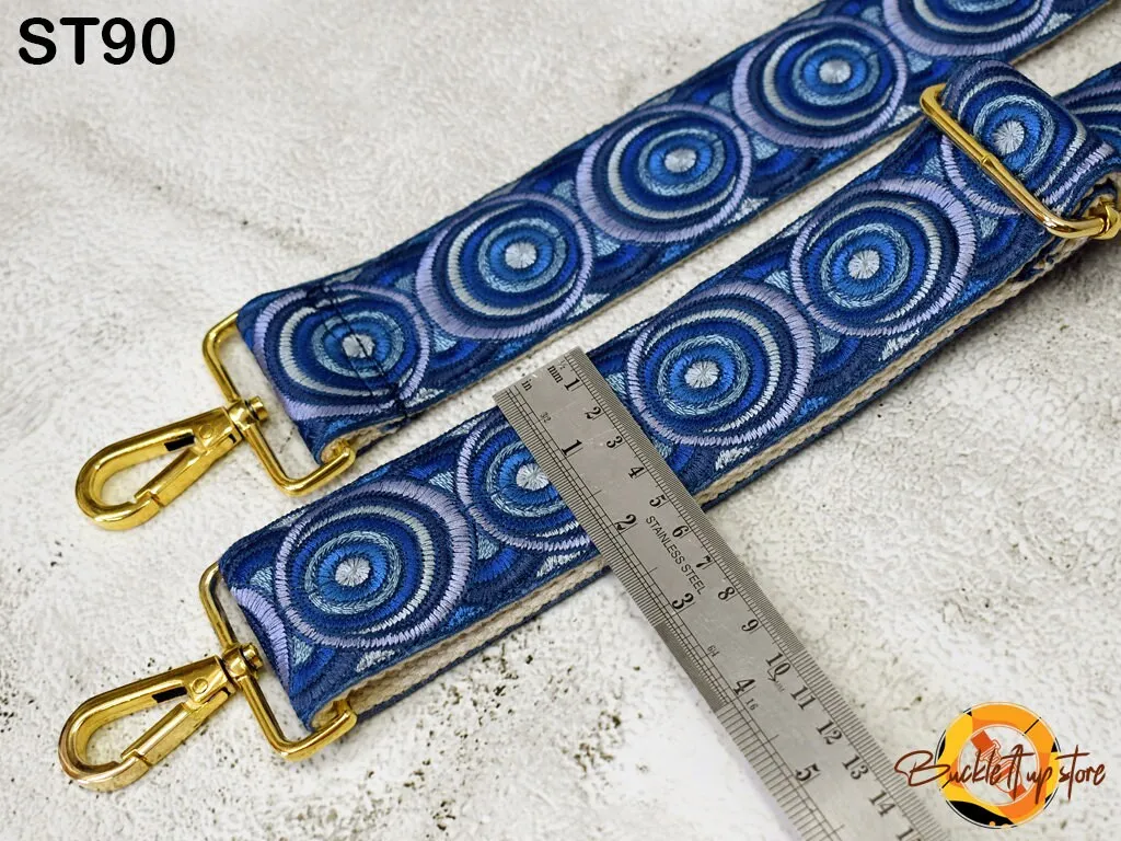 Embroidered Purse Strap Crossbody Strap for Purses Boho Bags Strap Embroidery Replacement Strap Boho Guitar Strap Handbag Strap gift for mom