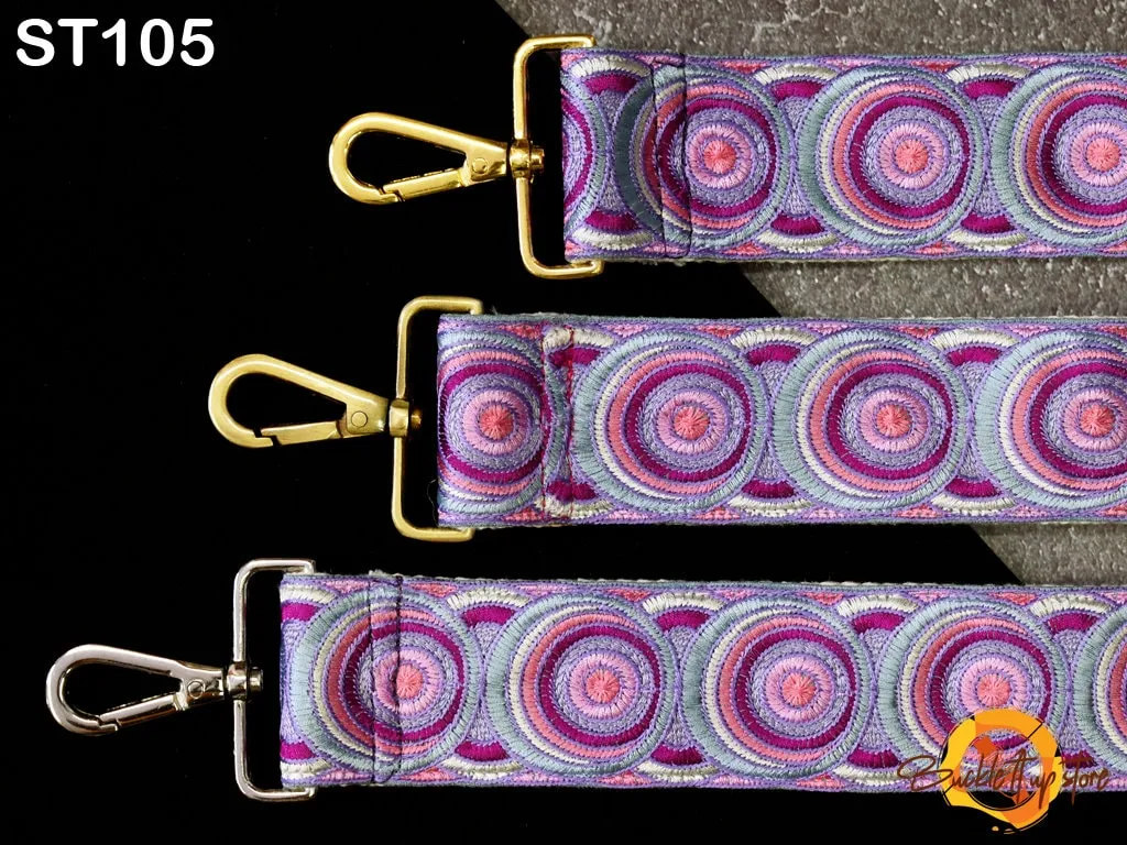 Embroidered Purse Strap Crossbody Strap for Purses Boho Bags Strap Embroidery Replacement Strap Boho Guitar Strap Handbag Strap gift for mom