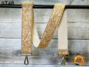 Embroidered Purse Strap Crossbody Strap for Purses Handbag Boho Bag Strap Floral Embroidery Replacement Strap Boho Guitar Strap Gift for her