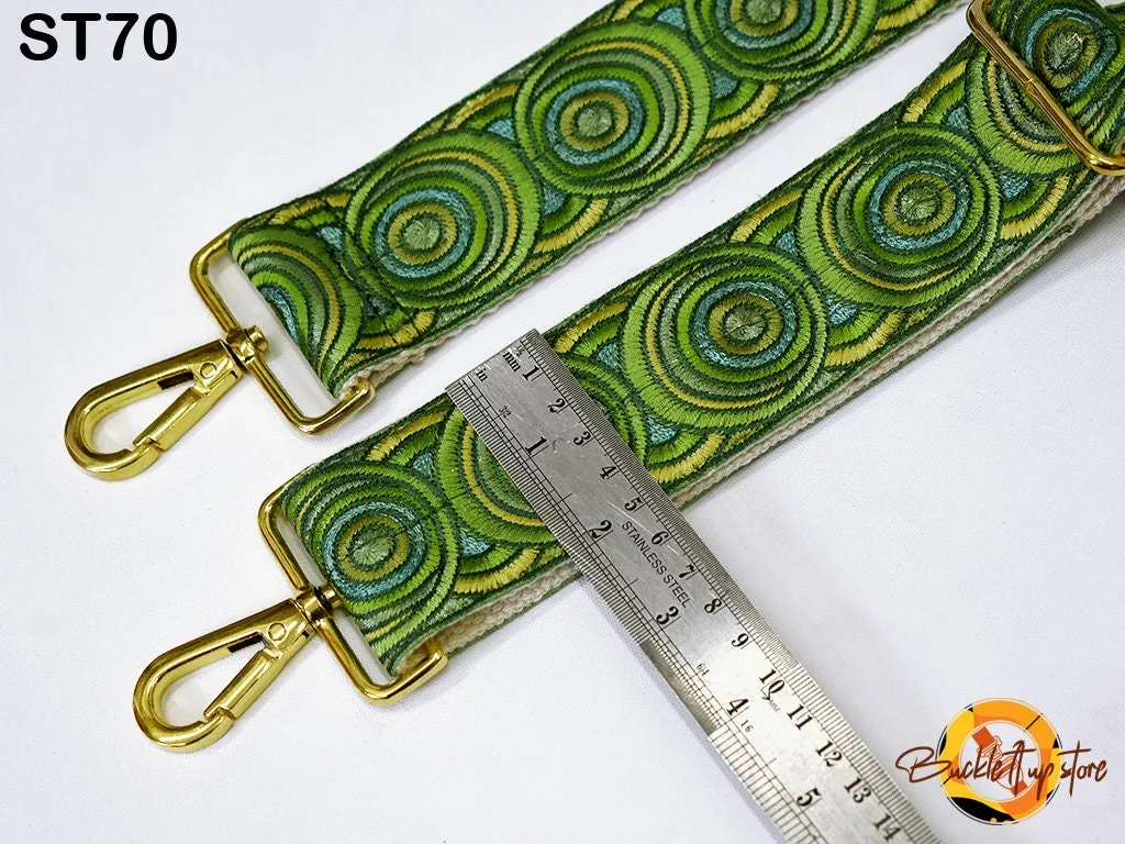 Embroidered Purse Strap Crossbody Strap for Purses Handbag Boho Bag Strap Floral Embroidery Replacement Strap Boho Guitar Strap Gift for her