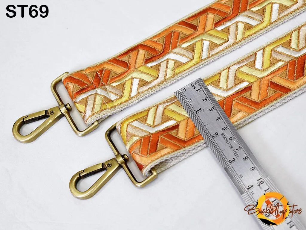 Embroidered Purse Strap Crossbody Strap for Purses Tote Bags Strap Embroidery Replacement Strap Boho Guitar Strap Handbag Strap gift for her