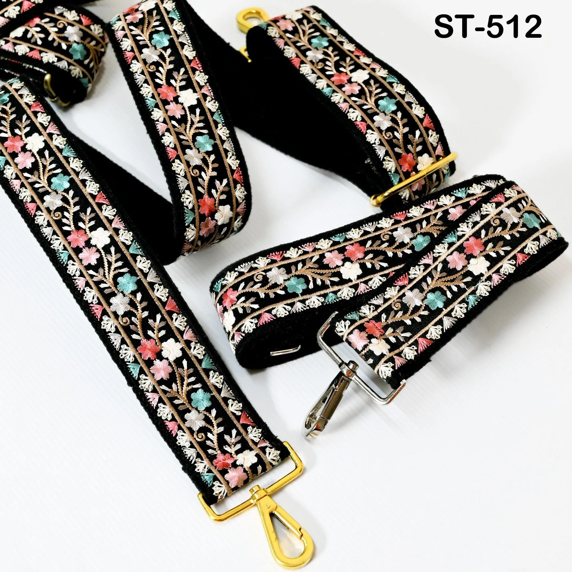 Embroidery Adjustable Camera Strap Crossbody Strap for Purses Embroidered Handbag Boho Bag Strap Replacement Strap Guitar Strap Gift for her
