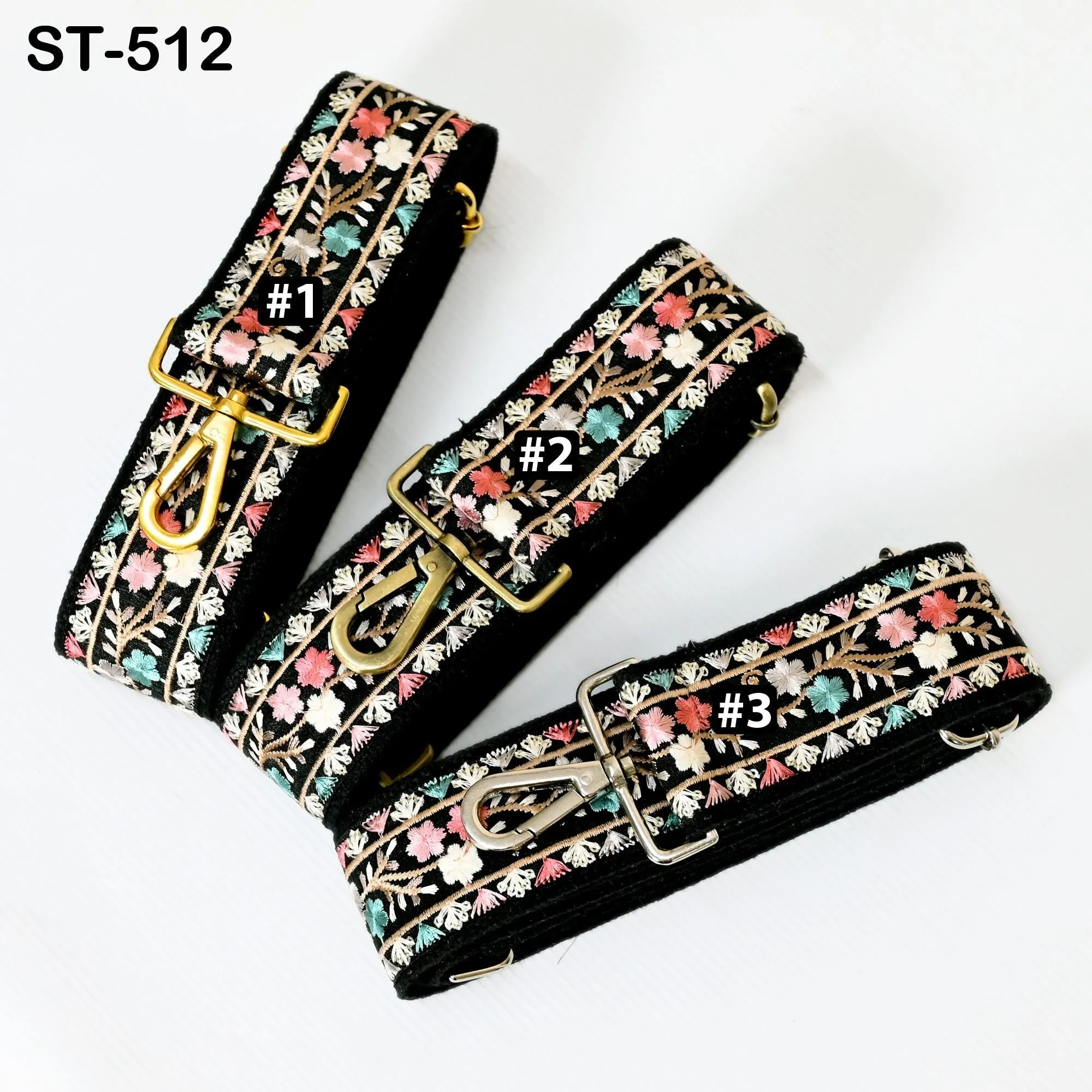 Embroidery Adjustable Camera Strap Crossbody Strap for Purses Embroidered Handbag Boho Bag Strap Replacement Strap Guitar Strap Gift for her