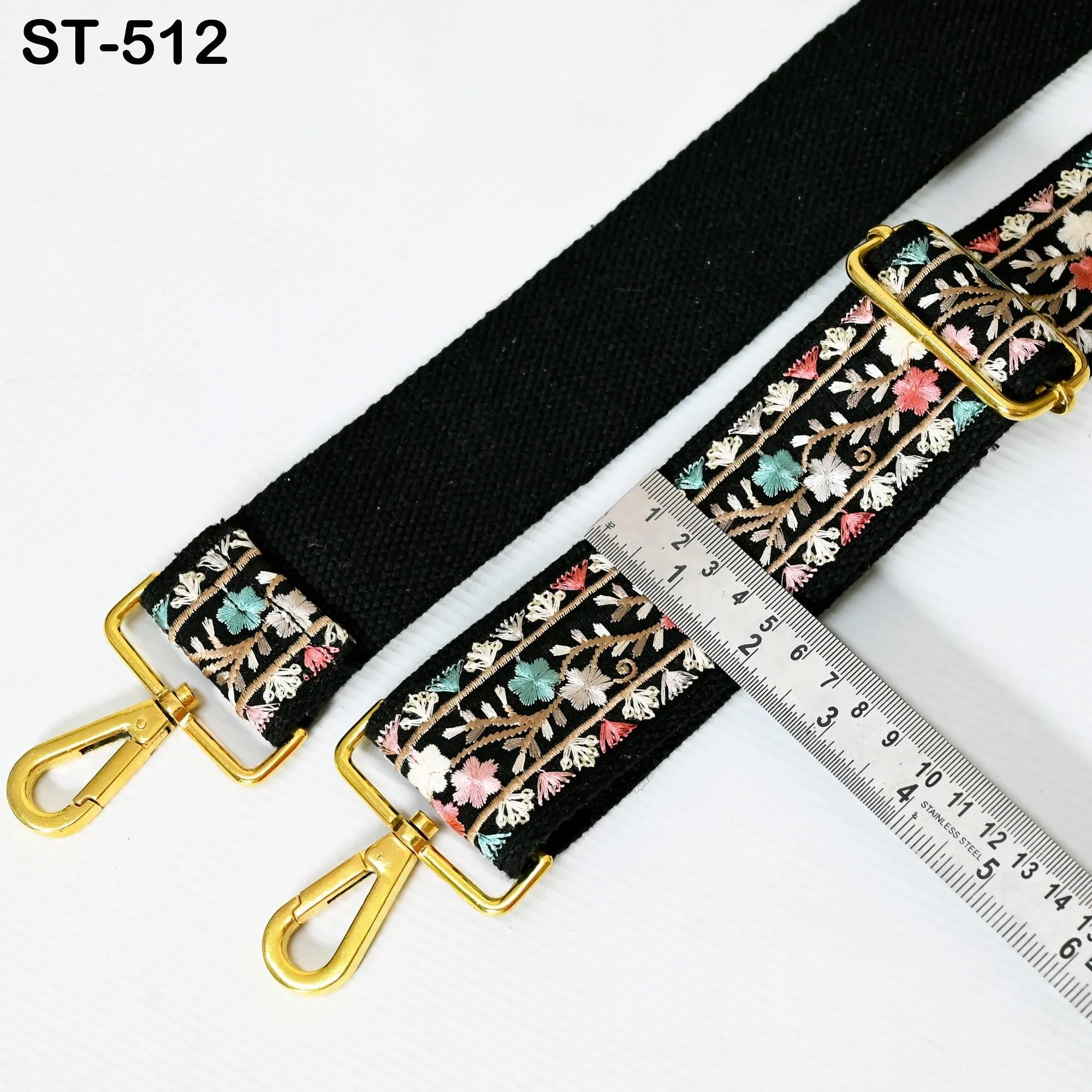 Embroidery Adjustable Camera Strap Crossbody Strap for Purses Embroidered Handbag Boho Bag Strap Replacement Strap Guitar Strap Gift for her