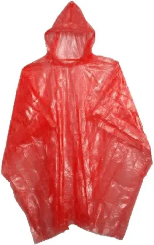 Emergency Disposable Rain Ponchos 8 Colors - (Sold in 5, 10, 30, or 200 Packs)