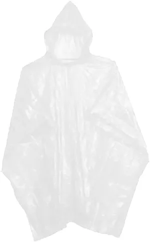 Emergency Disposable Rain Ponchos 8 Colors - (Sold in 5, 10, 30, or 200 Packs)