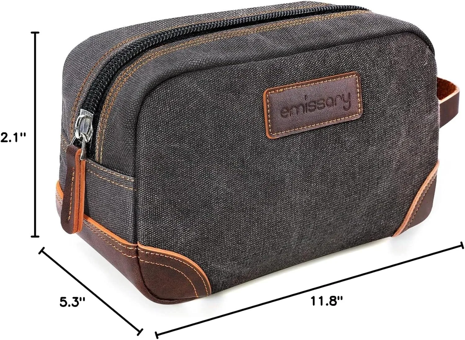 emissary Toiletry Bag for Men, Canvas Travel Toiletry Bag Men's Dopp Kit, Water-resistant Bathroom Bag Mens Shaving Kit, Travel Kit Small Bags, Shaving Bag, Toiletry Bags