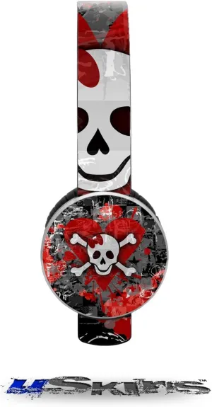 Emo Skull Bones Decal Style Skin (fits Sol Republic Tracks Headphones - Headphones NOT Included)